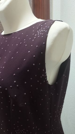 Vestido largo fiesta burdeos