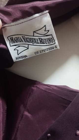 Vestido largo fiesta burdeos