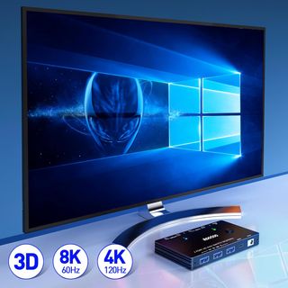 Conmutador KVM HDMI 2.1 8K /2 PC 1 monitor / USB 3