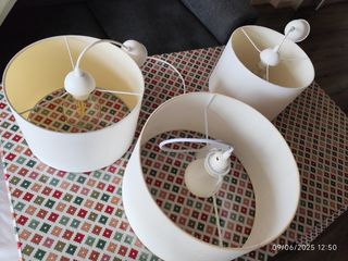 3 Lámparas techo blancas - Decoración