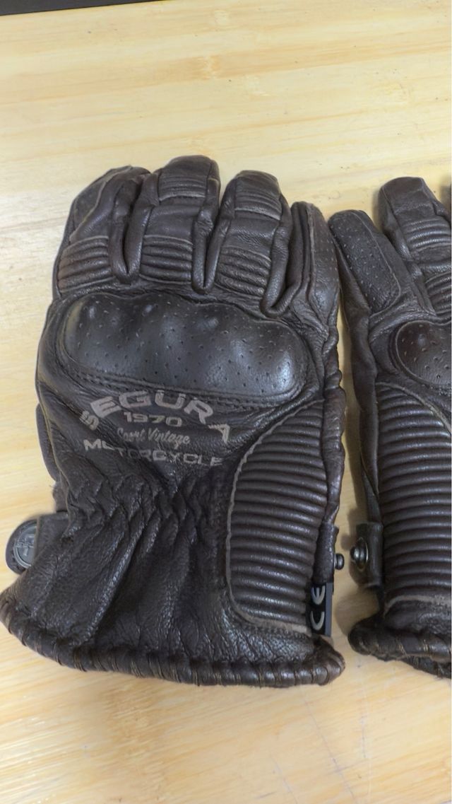 Guantes Segura Marrón Motocicleta