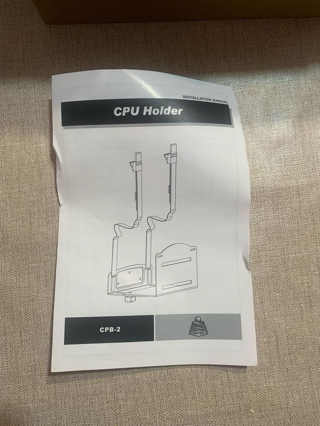 Soporte caja ordenador CPU para fijación a pared