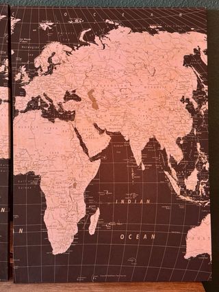 Mapamundi Vintage - 2 Cuadros