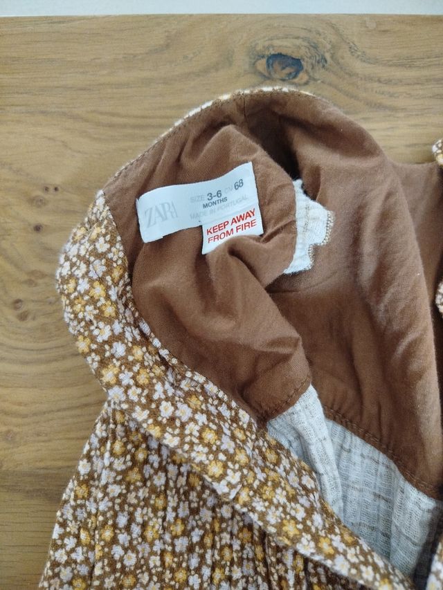 Pelele Zara bebé 3-6 meses