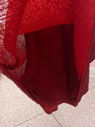 Miniabito Zara rosso paillettes