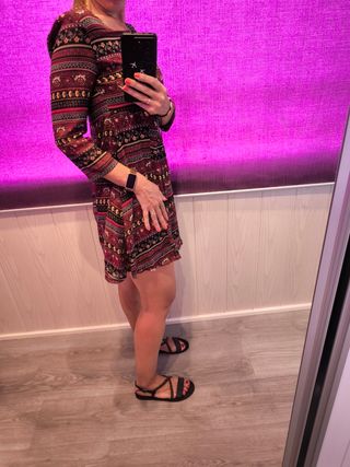 Vestido boho estampado rojo
