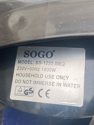 Barbecue elettrica SOGO senza fumo