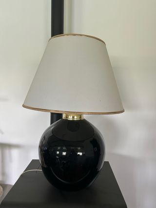 Lampara mesa negra - ceramica