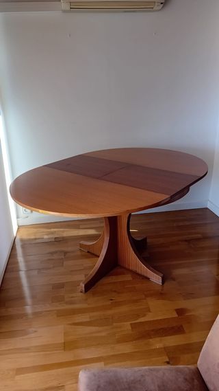 Mesa redonda extensible madera