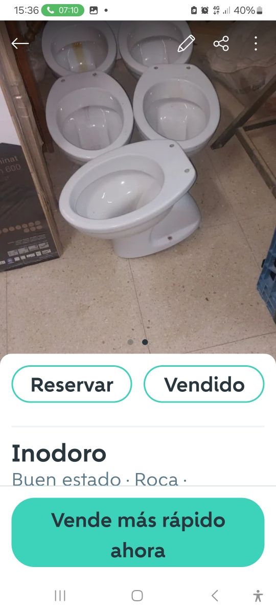 5 Inodoros Roca blancos para guarderias