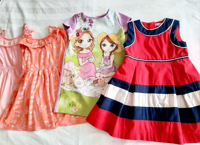 Lote 4 vestidos niña 4-5 años