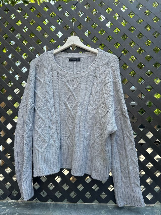 Suéter gris Stradivarius - Talla L