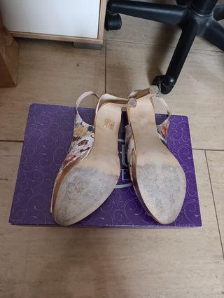 Tacones RONY rorados y multicolor