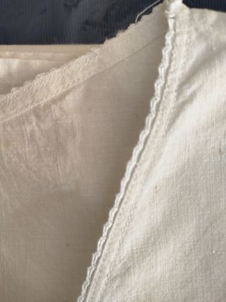 Camicia notte bianca ricamata vintage