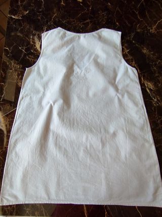 Camicia notte bianca ricamata vintage