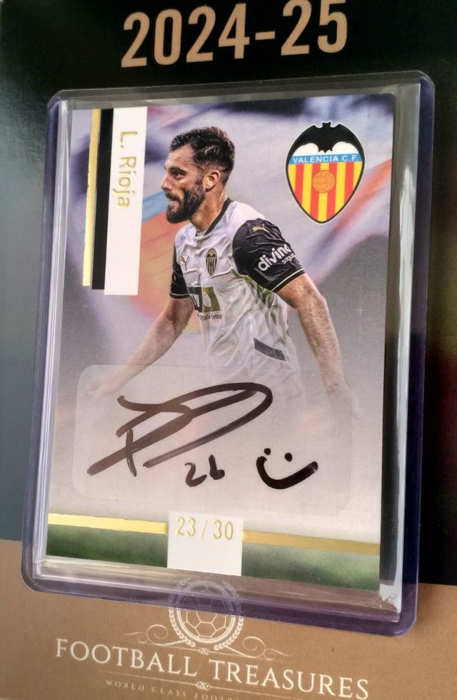 Carta Luis Rioja Valencia CF Autografiada