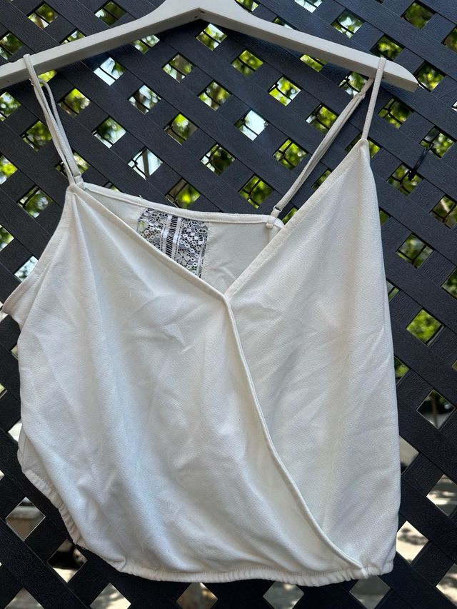 Top blanco elegante - Talla única