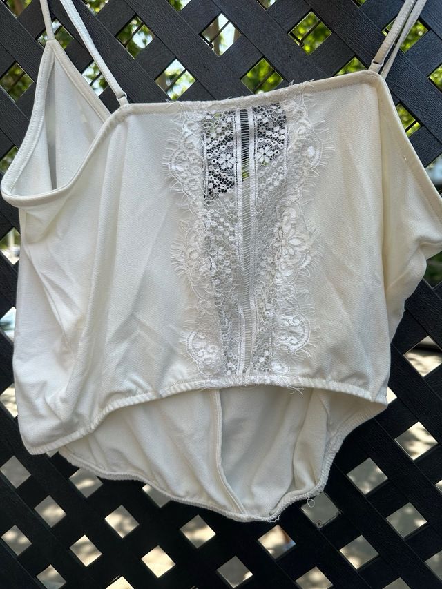 Top blanco elegante - Talla única