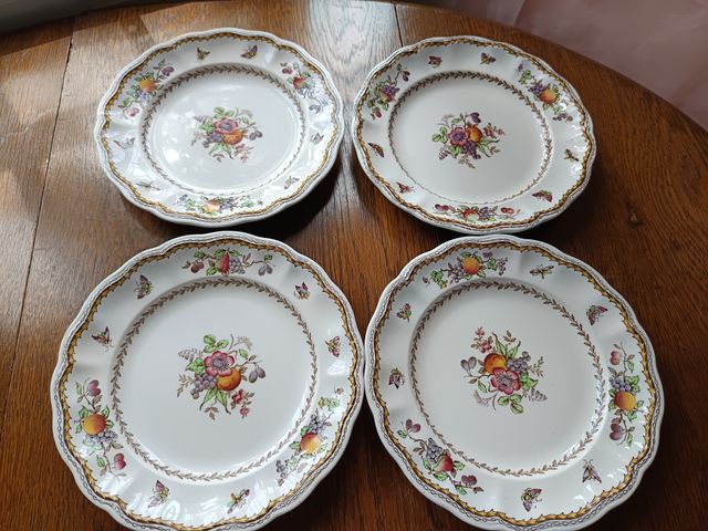 4 Platos Llanos Spode Copeland Rockingham