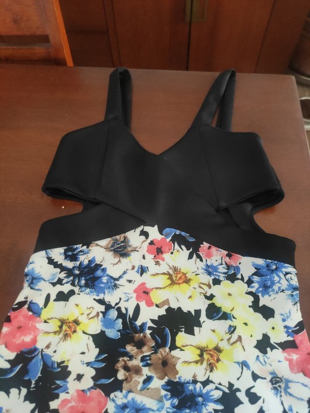 Abito Fiori - Nero e Multicolore