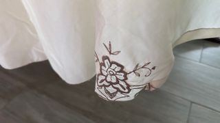 Mantel bordado lino beige