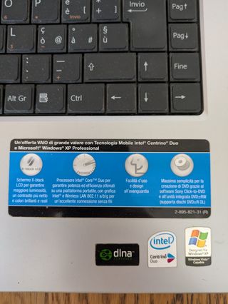 Sony Vaio PC portatile.