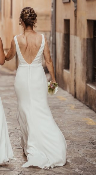Vestido novia blanco - Talla M