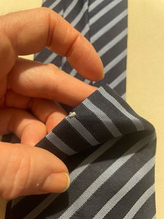 Corbata seda azul rayas Deco