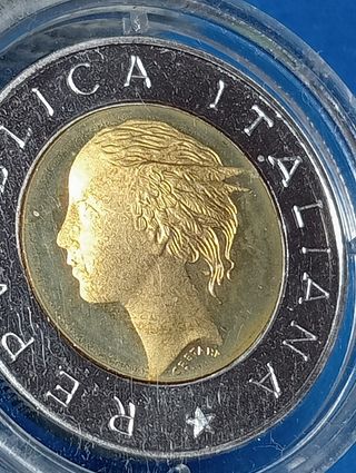 Moneta 500 Lire Italia 1992 Proof