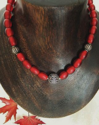 Collar de cuentas de vidrio