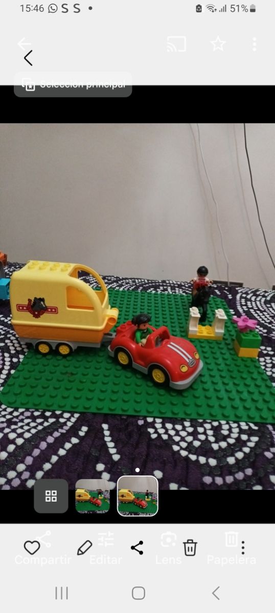 Lego: Coche, remolque & caballo,2 figuras