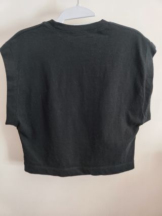 Top corto Zara negro