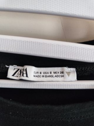 Top corto Zara negro