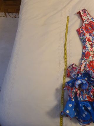 Vestido Flamenca Rojo y Azul