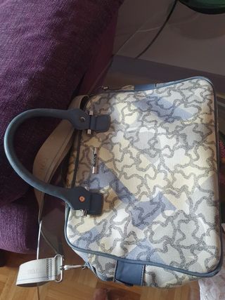 Bolso Tous beige y azul