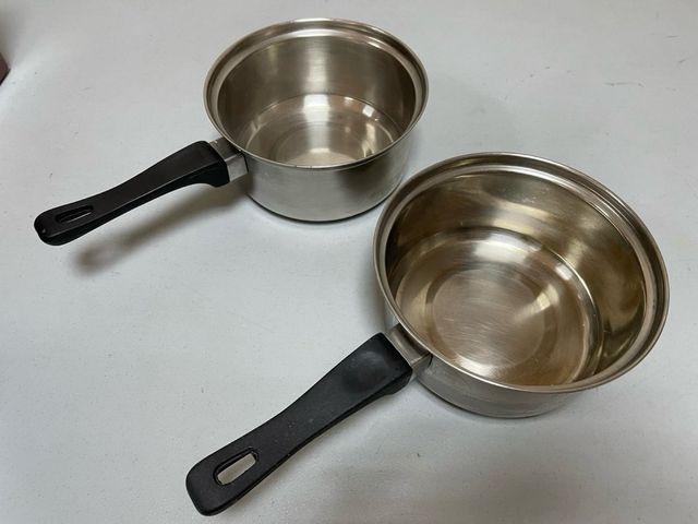 2 Cazos acero inoxidable