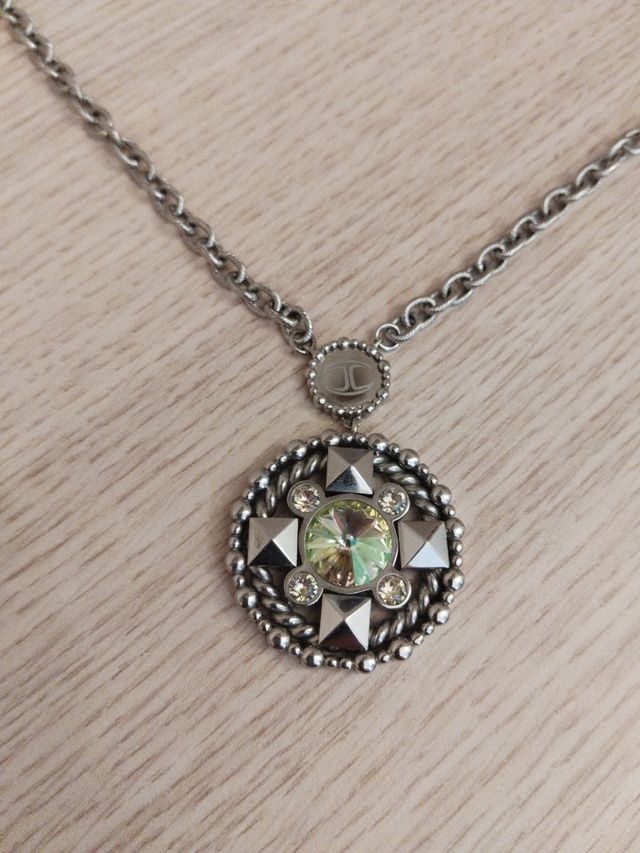 Colgante Just Cavalli verde plata
