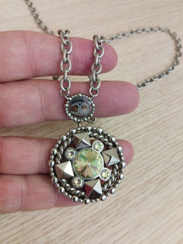 Colgante Just Cavalli verde plata