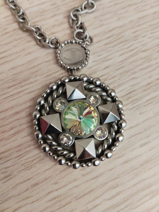 Colgante Just Cavalli verde plata