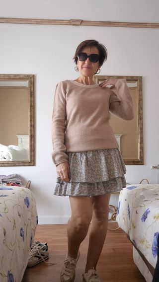Conjunto Molly Bracken beige y azul