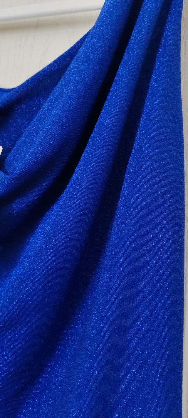 Camiseta metalizado/electrico purpurina fiesta-L