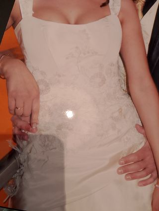 Vestido novia beige/dorado