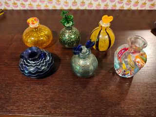 6 bottigliette Vetro Colorati