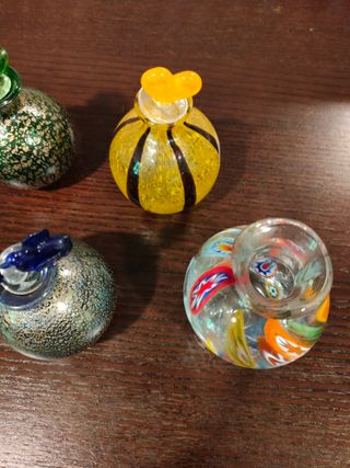 6 bottigliette Vetro Colorati