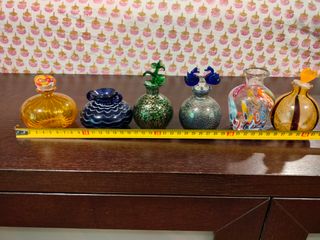 6 bottigliette Vetro Colorati