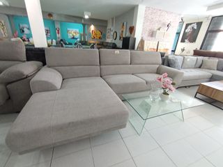 Sofá Chaise Longue Gris Claro