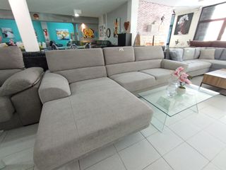 Sofá Chaise Longue Gris Claro