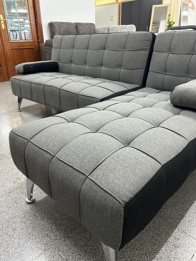 SOFA CAMA CHAISELONGUE REVERISIBLE 3 PLAZAS NUEVO