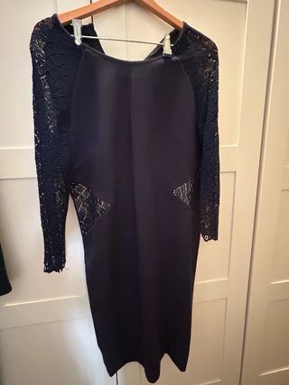 Vestido azul Erre de Raso c/chaqueta