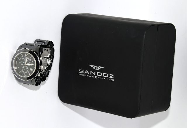 Relógio Cronógrafo Cerâmico Feminino SANDOZ 81274-0708